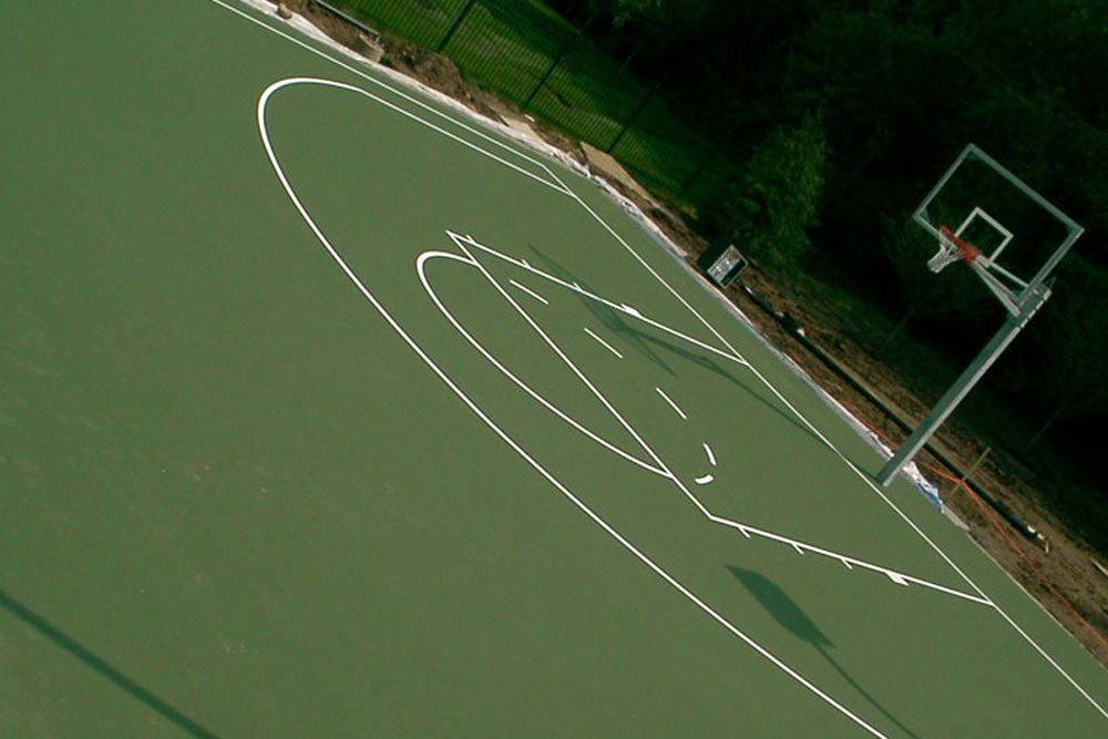 Indiana and Midwest Athletic Markings for School and Home Basketball Courts